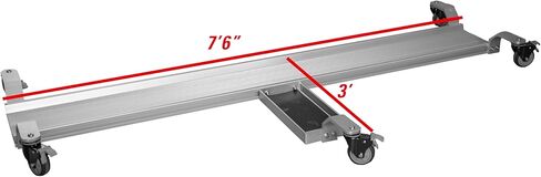 Extreme Max 5001.6515 Pro Series Aluminum Motorcycle Dolly with Adjustable Kickstand Tray and Locking Casters - 1500 lb. Capacity, 80" x 9" Track in Saudi Arabia