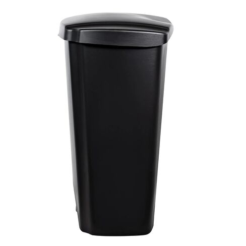 Kitchen Trash Can, 12.1 Gallon Plastic Step Garbage Bin with Foot Pedal Lid, Black in Saudi Arabia
