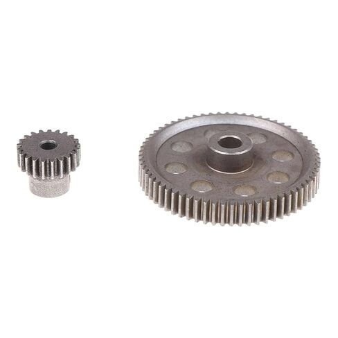 2pcs (21t+64t) 11184 & 11181 Differential Metal Main Gear 64t Motor Gear 21t in Saudi Arabia