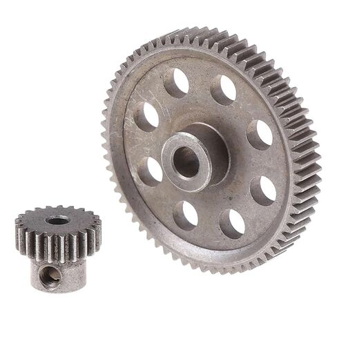 2pcs (21t+64t) 11184 & 11181 Differential Metal Main Gear 64t Motor Gear 21t in Saudi Arabia