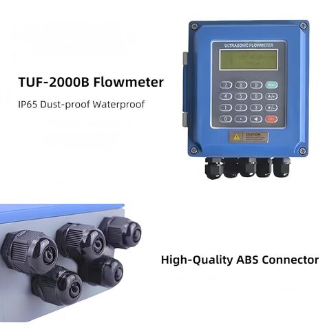 مقياس تدفق المياه بالموجات فوق الصوتية، جهاز قياس تدفق المياه الرقمي TUF-2000B، مستشعرات محولات الطاقة بالموجات فوق الصوتية TS-2 TM-1، شاشة LCD حماية IP68 للأنابيب DN15-700mm in Saudi Arabia
