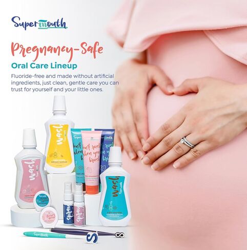 SuperMouth® Fluoride-Free Mouthwash – Nano-Hydroxyapatite, Vitamins D3 & K2, Prebiotics, Alkaline pH 8.5, Alcohol-Free, Freshens Breath, Safe Clean Ingredients, 4 Flavor Options in Saudi Arabia