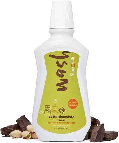SuperMouth® Fluoride-Free Mouthwash – Nano-Hydroxyapatite, Vitamins D3 & K2, Prebiotics, Alkaline pH 8.5, Alcohol-Free, Freshens Breath, Safe Clean Ingredients, 4 Flavor Options in Saudi Arabia