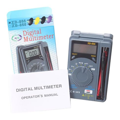XB-866 Auto Range Digital Multimeter, AC/DC Voltage Current Continuity Resistance Pocket Mini Tester(Battery Not Included) in Saudi Arabia