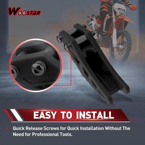 قطعة بديلة لدليل حماية سلسلة WOOSTAR لدراجة الترابية 110cc 125cc 150cc 200cc باللون الأسود in Saudi Arabia