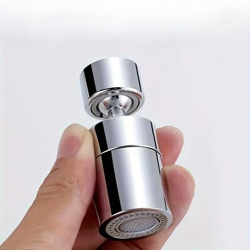 Stainless Steel Faucet, Kitchen and Bathroom Faucet with Splash Guard, 360-Degree Splash-Proof Washbasin Faucet, Dual-flow Output Mode, Faucet Extension Device, Aerator, and Swivel Extension Accessory in Saudi Arabia