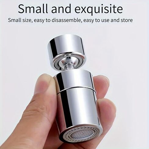 Stainless Steel Faucet, Kitchen and Bathroom Faucet with Splash Guard, 360-Degree Splash-Proof Washbasin Faucet, Dual-flow Output Mode, Faucet Extension Device, Aerator, and Swivel Extension Accessory in Saudi Arabia