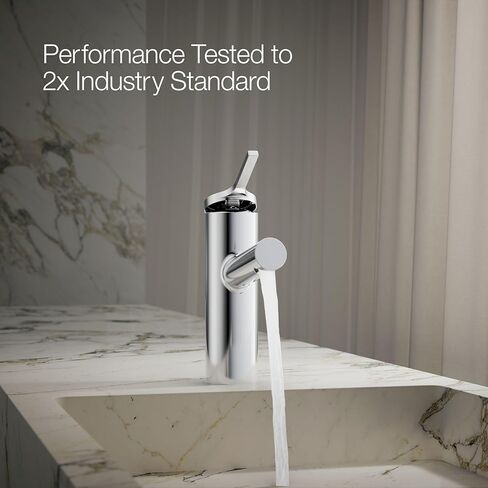 KOHLER K-99491-4-CP Elate Single-Handle Bathroom Sink Faucet, Pop-Up Drain, 1.2 GPM, Single Lever Handle, Sleek Design, Polished Chrome in Saudi Arabia