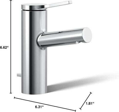 KOHLER K-99491-4-CP Elate Single-Handle Bathroom Sink Faucet, Pop-Up Drain, 1.2 GPM, Single Lever Handle, Sleek Design, Polished Chrome in Saudi Arabia