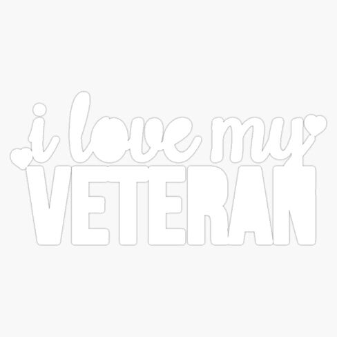 HOF Trading I Love My Veteran Wife، صديقة مخضرمة، أمي المخضرم، أخت مخضرمة، ملصق فينيل مقاوم للماء، ملصق جداري لنافذة الكمبيوتر المحمول 5" in Saudi Arabia