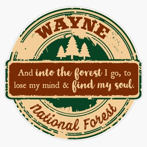 Wayne National Forest Vinyl Bumper Sticker Decal Waterproof 5" in Saudi Arabia