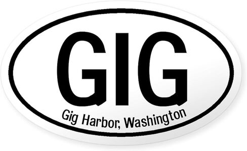 ملصق CafePress Gig Harbour Washington ملصق بيضاوي ممتص الصدمات للسيارة in Saudi Arabia