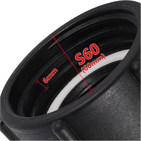 S60 Coarse Thread Tank Adapter 1" 1.5" 2" BSP Fine Thread Garden Water Connectors Fuel Bucket Valve Hose Pipe Accessories 1Pc(1.5 inch) in Saudi Arabia