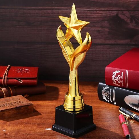 Abaodam 11.3 Inch Gold Star Trophy with Base for Sports Awards and Academic Competitions 1St Place Winner Recognition Trophy in Saudi Arabia