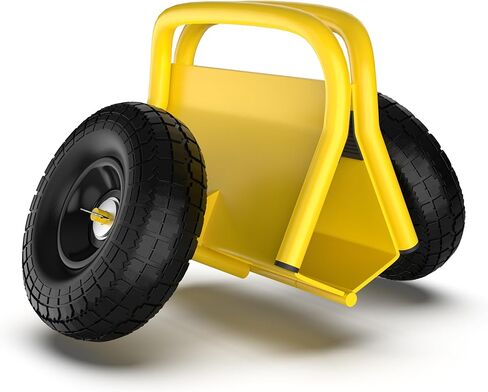 Heavy Duty Panel Dolly with Handle & 2 10" Solid Rubber Tires Wheels - 1000LBS Load Capacity for Drywall Sheet & Appliance Moving - All Terrain Cart - Yellow in Saudi Arabia