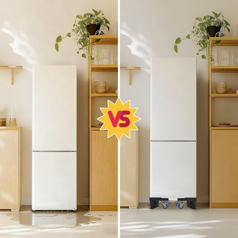 BreeRainz Universal Appliance Stand,Adjustable Washing Machine Stand with 8 Strong Feet,Mini Fridge Stand for Washer,Refrigerator,Dryer（Plastic + Stainless Steel） in Saudi Arabia