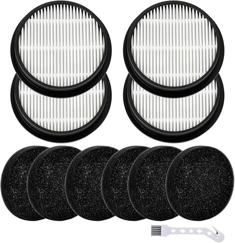 مرشحات بديلة متوافقة مع مكنسة كهربائية لاسلكية قوية AFNOP Acevac11 45000PA للمنزل مع شاشة LED تعمل باللمس، 4 مرشحات HEPA، 6 مرشحات إسفنجية، 1 فرشاة تنظيف in Saudi Arabia