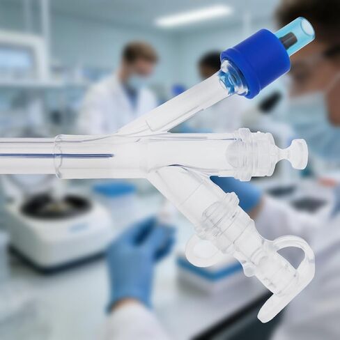 أنبوب فغر المعدة من السيليكون، قفل Luer بثلاثة منافذ، 24FR، 1 لكل منهما، قرص جلدي قابل للتعديل للمختبر والطب البيطري in Saudi Arabia