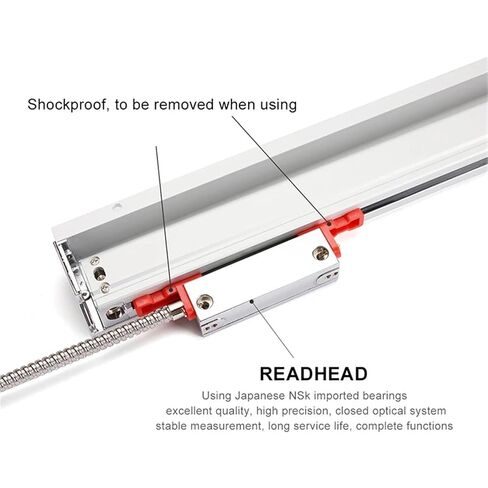 أجهزة الاستشعار الخطية، مساطر خط مقياس الأبعاد البصرية، 5U 5V TTL لآلة المخرطة CNC 70/670 مم، قطعة واحدة (KA-300-270mm) in Kuwait