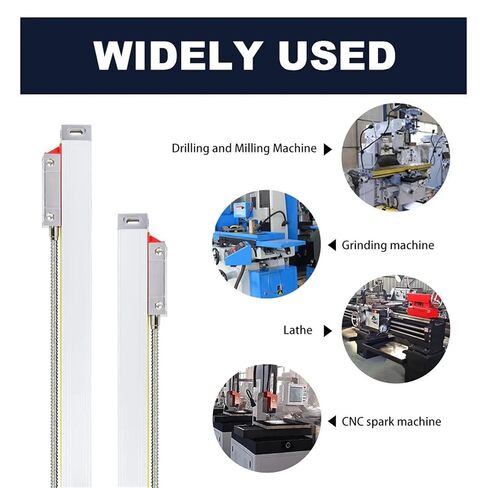 أجهزة الاستشعار الخطية، مساطر خط مقياس الأبعاد البصرية، 5U 5V TTL لآلة المخرطة CNC 70/670 مم، قطعة واحدة (KA-300-270mm) in Kuwait