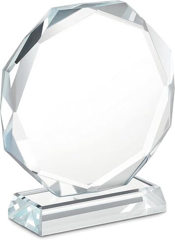 CLISPEED Blank Crystal Trophy Award: Clear Glass Recognition Cup for Employee Appreciation, Kids Party Favor, Sports Competition Prize, Office Desktop Decor, School Winner Souvenir in Saudi Arabia