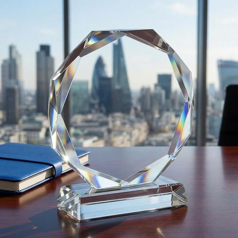 CLISPEED Blank Crystal Trophy Award: Clear Glass Recognition Cup for Employee Appreciation, Kids Party Favor, Sports Competition Prize, Office Desktop Decor, School Winner Souvenir in Saudi Arabia