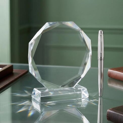 CLISPEED Blank Crystal Trophy Award: Clear Glass Recognition Cup for Employee Appreciation, Kids Party Favor, Sports Competition Prize, Office Desktop Decor, School Winner Souvenir in Saudi Arabia