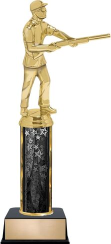 جوائز التاج قابلة للتخصيص مقاس 11 بوصة جائزة Skeet Shooting Black Star Trophy، أنقش الآن in Saudi Arabia