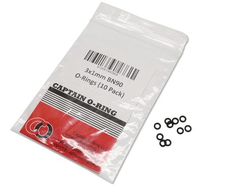 Captain O-Ring – 3x1mm BN90 O-Ring [3mm ID x 1mm CS x 5mm OD, Buna Nitrile, 90 Durometer] (10 Pack) in Saudi Arabia