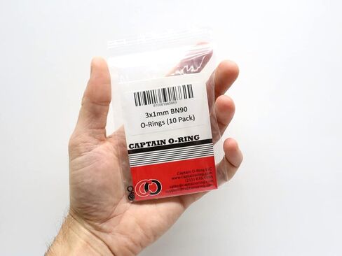 Captain O-Ring – 3x1mm BN90 O-Ring [3mm ID x 1mm CS x 5mm OD, Buna Nitrile, 90 Durometer] (10 Pack) in Saudi Arabia
