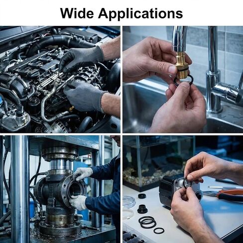 1020 Pcs O Ring Kit 20 Size Nitrile Rubber O Ring Assortment Set for Car Auto Vehicle Repair Faucet Plumbing Air or Gas Sealing Connections Resist Oil and Heat (1020P) in Saudi Arabia