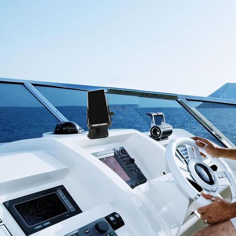 Boat Dash Mount Phone Holder Adjustable and Secure Marine Smartphone Mount-Fit Most Smartphones,Comes with Multiple mounting Options in Saudi Arabia