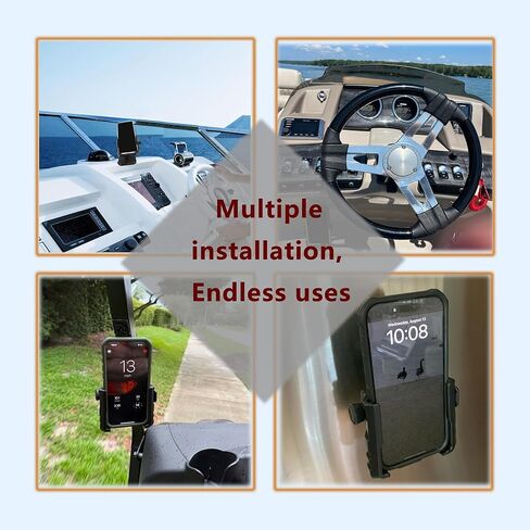 Boat Dash Mount Phone Holder Adjustable and Secure Marine Smartphone Mount-Fit Most Smartphones,Comes with Multiple mounting Options in Saudi Arabia