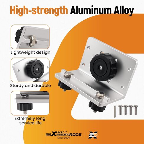 maxpeedingrods Track Mount Base من الألومنيوم، حامل أدوات لنظام مسار القارب 90 درجة لـ BroCraft Cannon RamMount وScotty Side/Deck Mount Ram Mount in Saudi Arabia