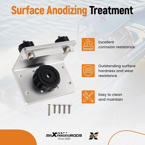 maxpeedingrods Track Mount Base من الألومنيوم، حامل أدوات لنظام مسار القارب 90 درجة لـ BroCraft Cannon RamMount وScotty Side/Deck Mount Ram Mount in Saudi Arabia