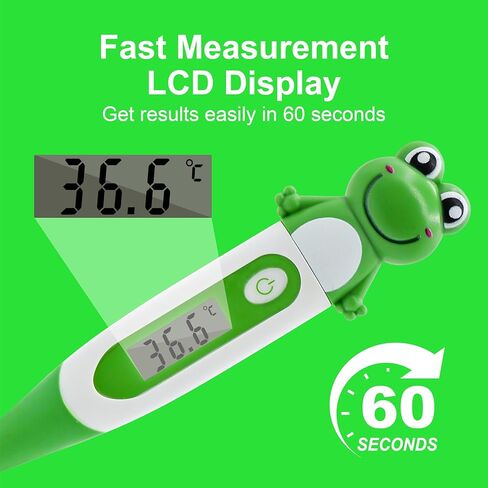 Digital Thermometer for Adults & Kids, Cartoon Design Oral Thermometer for Babies, Accurate Body Temperature Reading in 60 Seconds,with Fever Alert Sound Feature - 3 Pack in Kuwait