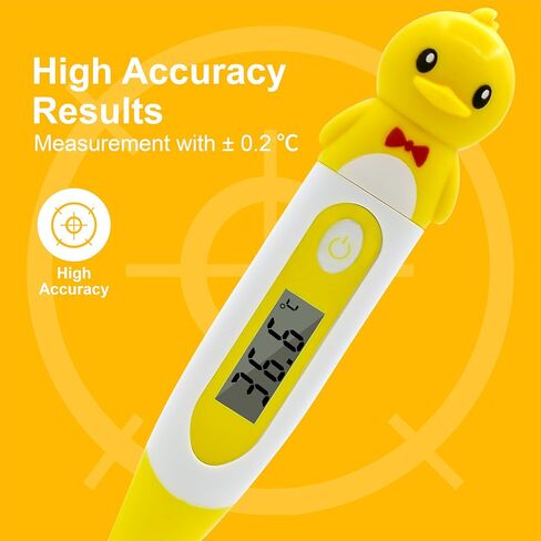 Digital Thermometer for Adults & Kids, Cartoon Design Oral Thermometer for Babies, Accurate Body Temperature Reading in 60 Seconds,with Fever Alert Sound Feature - 3 Pack in Kuwait