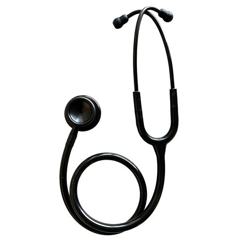 سماعة طبية مزدوجة الرأس EMI Premium سريرية خفيفة الوزن 4oz - أسود ستيلث - للممرضات والأطباء والمهنيين الطبيين وطب الطوارئ in Kuwait