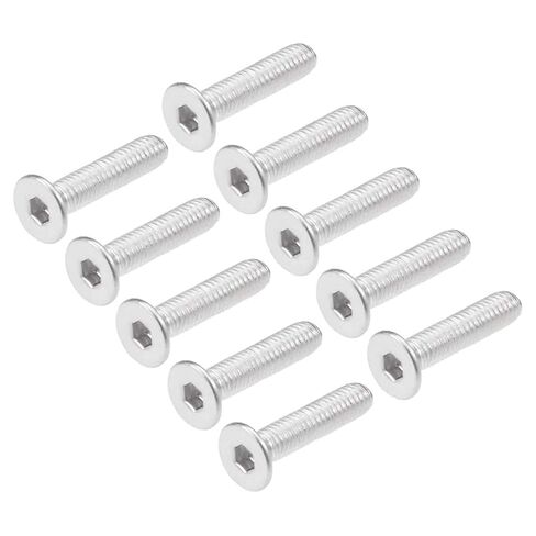 50 Pcs M5-0.8 x 6mm Flat Head Socket Cap Screws Bolts, Stainless Steel 18-8 (304), Bright Finish, Allen Socket Drive,Machine Screws Inner Hex Screw Fasteners Bolts in Saudi Arabia
