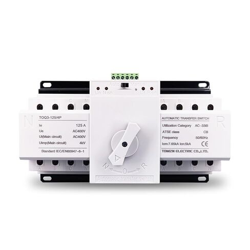 ATS 4P 125A 3-Phase 4-Wire 230V نوع مزدوج الطاقة مفتاح النقل التلقائي TOQ3-4P/125 مولد التيار الكهربائي الكهروضوئي in Kuwait