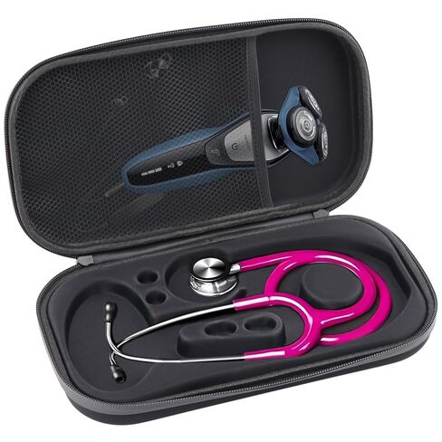 Ragyzity Hard Stethoscope Case, Shockproof Travel Storage Bag, Multi-Function EVA Carry Storage Organizer Box with Extra Mesh Pockets for Small Accessories, [Device NOT Included] -Black in Saudi Arabia