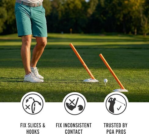 أقراص محاذاة WHYGOLF Lite، مجموعة أدوات تدريب الجولف المدمجة وعصي المحاذاة مع قرصين وقضبان إسفنجية، مساعد تدريب محمول على الجولف وإكسسوارات للتمرين in Kuwait