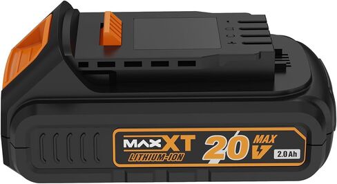 حزمة بطارية MAXXT 20V 2.0Ah، منتجات MAXXT المتوافقة، توفر قدرة تحمل طويلة الأمد، استخدام شحن سريع (برتقالي، 2.0Ah) in Kuwait