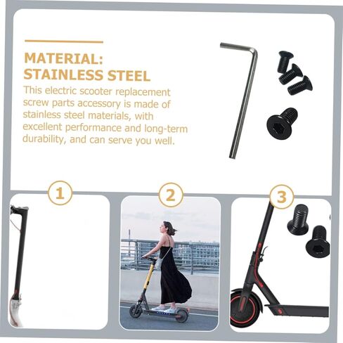 LIOOBO Universal Scooter Parts Set Replacement Screws for Handlebar Fork and Pole Wrench for Easy Installation and Removal in Saudi Arabia