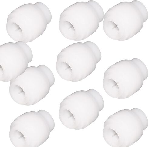 NeoFit Acetal White Tube End Stop Fitting for 1/4 "OD Tube، غطاء دفع مع ختم حلقة دائرية EPDM من الفئة الغذائية، مناسب لتطبيقات المياه والهواء والمشروبات والغاز من Neo-Pure in Kuwait