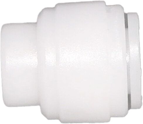 NeoFit Acetal White Tube End Stop Fitting for 1/4 "OD Tube، غطاء دفع مع ختم حلقة دائرية EPDM من الفئة الغذائية، مناسب لتطبيقات المياه والهواء والمشروبات والغاز من Neo-Pure in Kuwait
