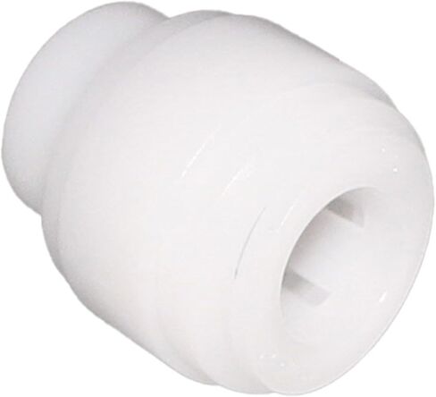 NeoFit Acetal White Tube End Stop Fitting for 1/4 "OD Tube، غطاء دفع مع ختم حلقة دائرية EPDM من الفئة الغذائية، مناسب لتطبيقات المياه والهواء والمشروبات والغاز من Neo-Pure in Kuwait