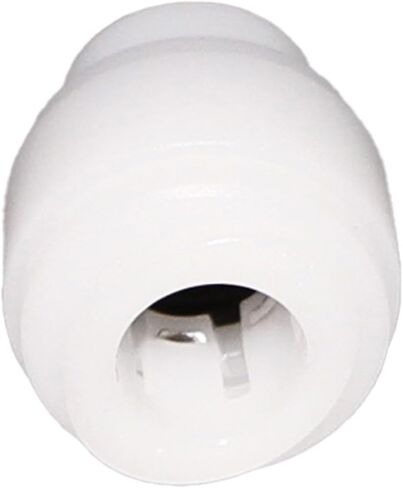 NeoFit Acetal White Tube End Stop Fitting for 1/4 "OD Tube، غطاء دفع مع ختم حلقة دائرية EPDM من الفئة الغذائية، مناسب لتطبيقات المياه والهواء والمشروبات والغاز من Neo-Pure in Kuwait