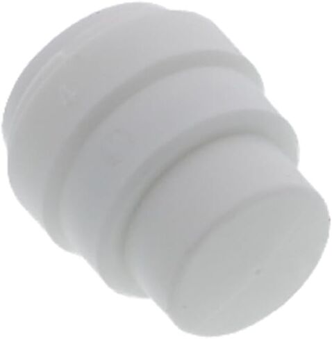 NeoFit Acetal White Tube End Stop Fitting for 1/4 "OD Tube، غطاء دفع مع ختم حلقة دائرية EPDM من الفئة الغذائية، مناسب لتطبيقات المياه والهواء والمشروبات والغاز من Neo-Pure in Kuwait
