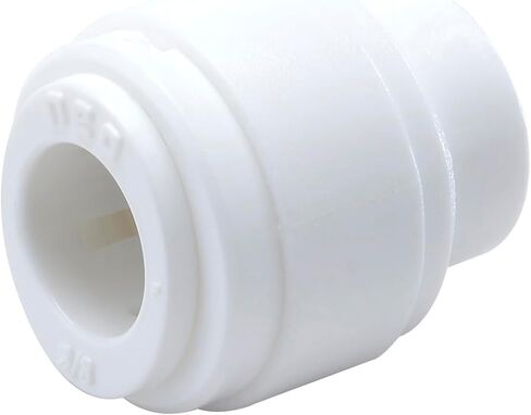 NeoFit Acetal White Tube End Stop Fitting for 1/4 "OD Tube، غطاء دفع مع ختم حلقة دائرية EPDM من الفئة الغذائية، مناسب لتطبيقات المياه والهواء والمشروبات والغاز من Neo-Pure in Kuwait